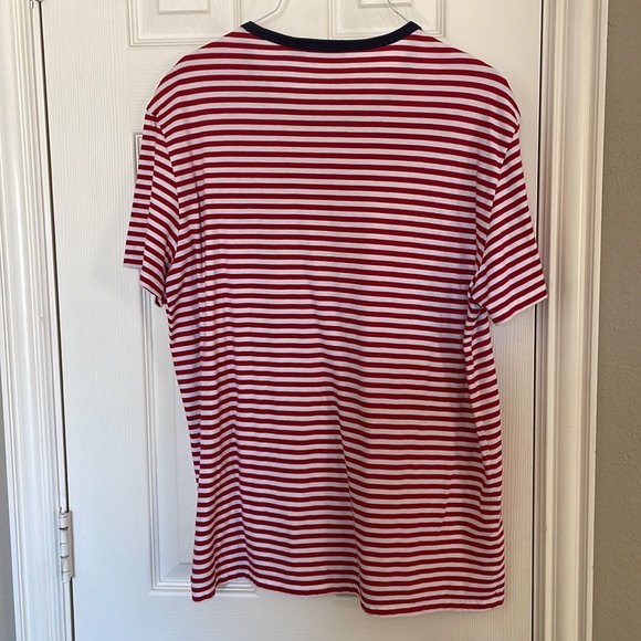 Polo Ralph Lauren red white and blue striped t shirt size large - Picture 2 of 4
